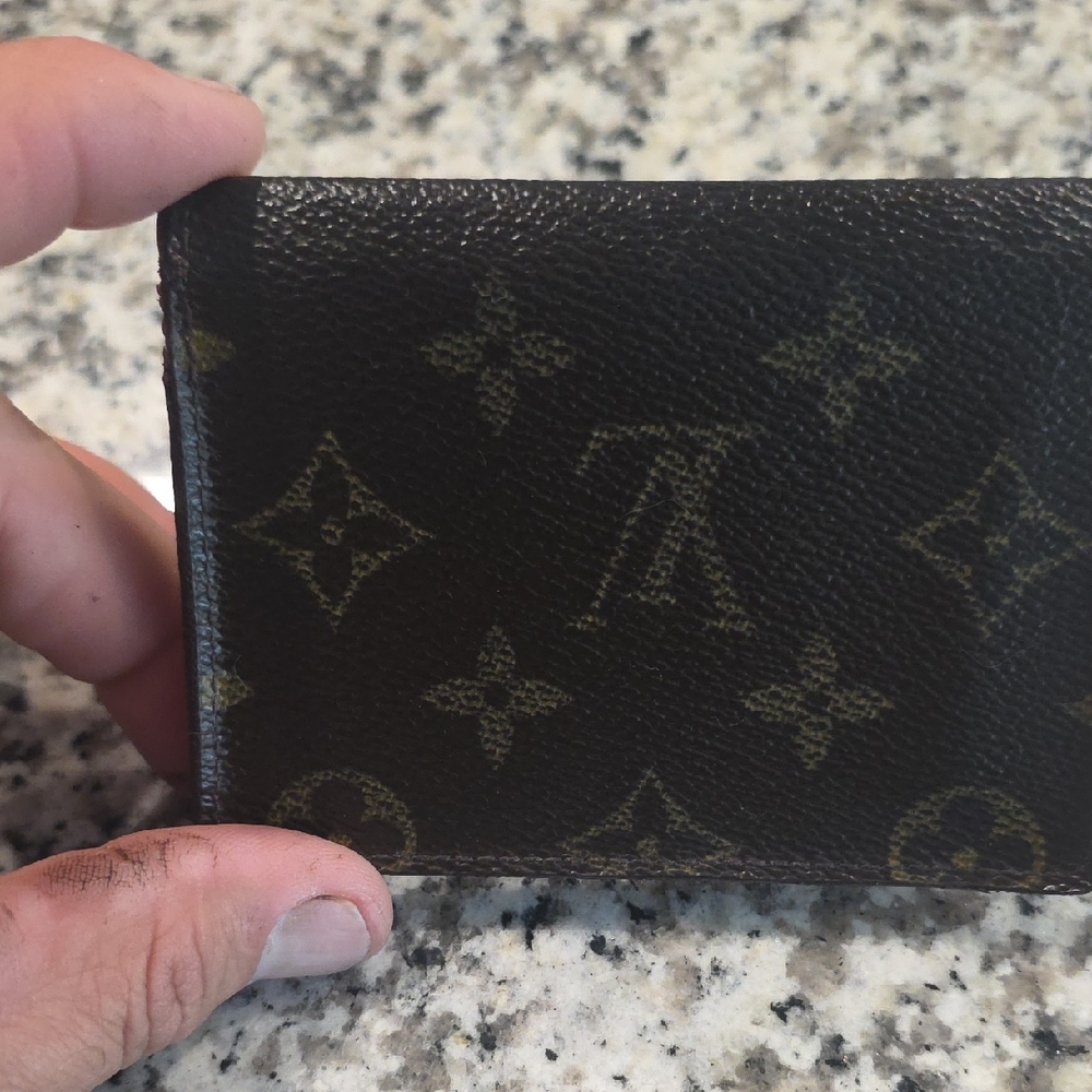 Louis Vuitton Black and Brown Monogram Wallet